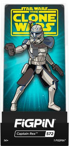 Share and display your FiGPiNs anywhere, anytime through our innovative pin backer. FiGPiNs can be displayed like your most coveted figure or worn as your favorite accessory. Captain Rex from Star Wars: Clone Wars FigPin.