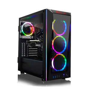 Windows 10 Home 64-bitNVIDIA GeForce RTX 3060 Ti 8GB dedicated graphicsTechnical details: Intel Core i9 9900KF processor; 32GB memory; 960GB solid-state drive; 4TB hard driveSpecial features: RGB Fans & Lighting; G-SYNC compatible; Multiple Monitor Support; Oculus ready; built-in wireless networking; Bluetooth; HDMI output