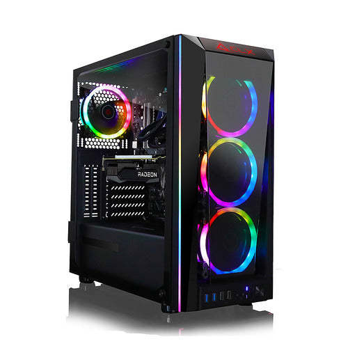 Windows 10 Home 64-bitAMD Radeon RX 6900 XT 16GB dedicated graphicsTechnical details: AMD Ryzen 9 5950X processor; 32GB memory; 480GB solid-state drive; 3TB hard driveSpecial features: RGB Fans; Free-SYNC compatible; Multiple Monitor Support; Oculus ready; built-in wireless networking; Bluetooth; HDMI output