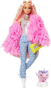 &#8203;When it comes to fashion, Barbie&#174; Extra dolls have a 'more is more' attitude, featuring 15 pieces that include clothing and fashion accessories, as well as a pet and pet accessories.