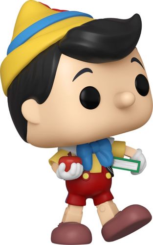 POP Disney: Pinocchio-School Bound Pinocchio from the loved Disney Classic Pinocchio, as a stylized Pop! vinyl from Funko! Figure stands 3 3/4 inches and comes in a window display box. Check out the other Disney Pinocchio figures from Funko! Collect them all!