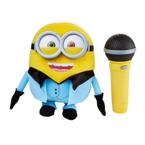 Minions Duet Buddy Singing Disco Bob 8' Character Plush Karaoke that Sings Celebration by Kool & The Gang with microphone