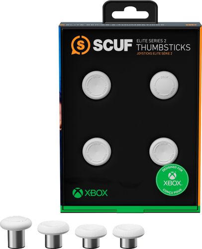 SCUF's grip textured thumbsticks improve precision and accuracy.  Made for better performance, increased comfort and durability.  These easily interchangeable components come in five colors and provide a non-slip surface for better grip.  A variety of length and shape options cater to different hand sizes and style of play.