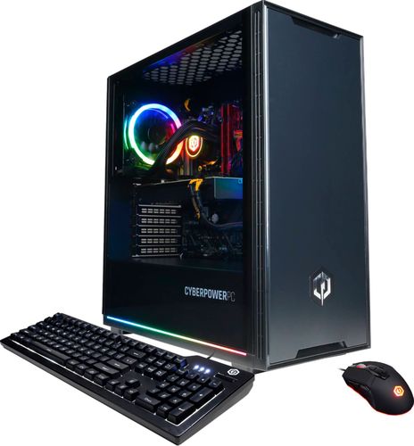 Windows 10 Pro; NVIDIA GeForce RTX 3080 10GB dedicated graphics; Technical details: Intel Core i9-11900KF, 16GB DDR4 memory, 1TB solid-state drive; Special features: RGB lighting, built-in wireless networking, HDMI output; Note: DVD/CD drive not included