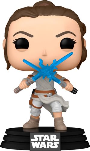 Pop! Rey is a force to be reckoned with and she wields two lightsabers in her fight against Emperor Palpatine. Add Pop! Rey to your Star Wars: The Rise of the Skywalker collection to end the Empire's reign of terror.  Vinyl bobblehead is approximately 4.5-inches tall and comes in a window-style display box, making it an easy piece to showcase in your collection.