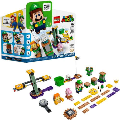 Introduce kids to the fun LEGO® Super Mario™ universe with this Adventures with Luigi Starter Course, featuring an interactive LEGO® Luigi™ figure.
