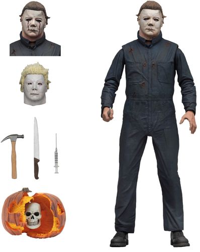 Based on his appearance in 1981’s Halloween 2, Michael stands over 7' tall and has received the Ultimate treatment, with over 25 points of articulation and tons of accessories.