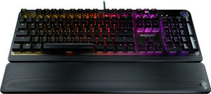 ROCCAT&#174; Pyro Mechanical Gaming Keyboard boasts linear mechanical switches tested to 50 million presses, with an optimized 2.0mm actuation point for responsive keystrokes. Pyro also features ROCCAT Easy-Shift[+]&#174; button duplicator technology a detachable palm rest, a reinforcing premium brushed aluminum top plate, and per-key AIMO RGB lighting.