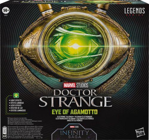 Includes: 1 Eye of Agamotto electronic talisman. Ages 14+ WARNING: CHOKING HAZARD – Small parts. Not for children under 3 years.