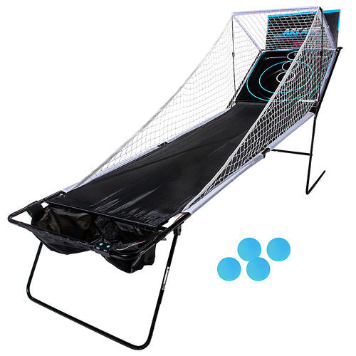 The Franklin Sports Arcade Whirl-Ball game is a fast action arcade game that is perfect for any kids room, basement or game room. We designed this set to assemble with two bolts making it a breeze to put together. Keep track of the action with the 2 player LED readout screen on the backboard.