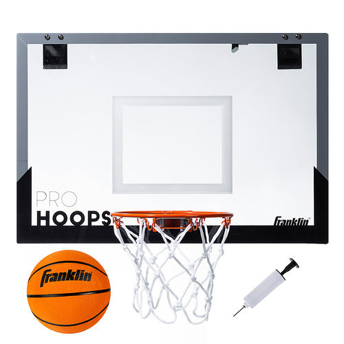 We are Franklin Sports. Our Products are made to be the best for the best. We took everything you love about the original over the door pro hoops and made it bigger!! When you are looking to bring your game inside, look to your pro hoops basketball set by Franklin Sports.