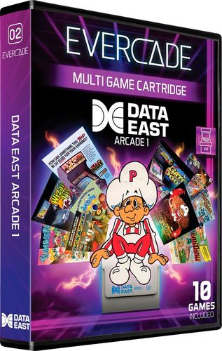 The Data East Arcade 1 cartridges features 10 classic arcade games from the Japanese developer, including Bad Dudes vs Dragon Ninja, Burger Time, Sly Spy, Dark Seal and more!