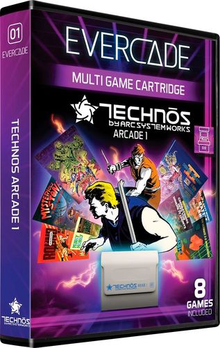The Technos Arcade 1 cartridge features 8 classic arcade games from the Japanese arcade developer, including Double Dragon II: The Revenge, The Combatribes, Mysterious Stones: Dr John's Adventure and more!
