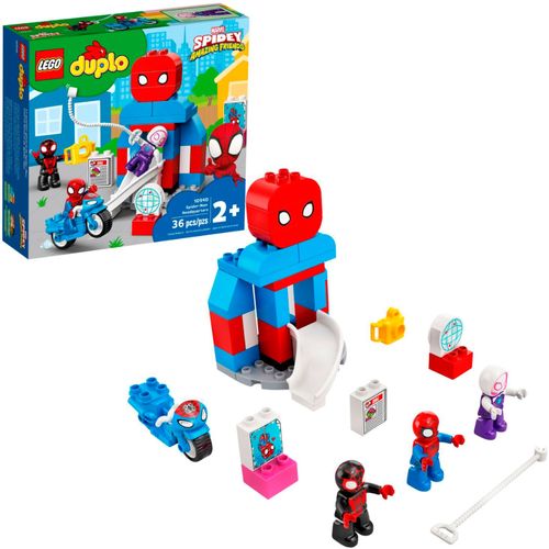 LEGO® DUPLO® Marvel Spider-Man Headquarters brings Disney+ TV’s Spidey and His Amazing Friends to life with hands-on, build-and-play activities.