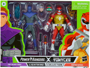 Power Rangers X Teenage Mutant Ninja Turtles Lightning Collection Morphed Raphael and Foot Soldier Tommy