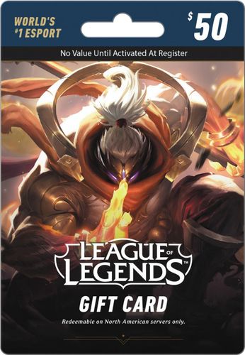 Compatible with League of Legends; unlock heroes and alternate character skins; designed for Windows PC and Mac; $50 value