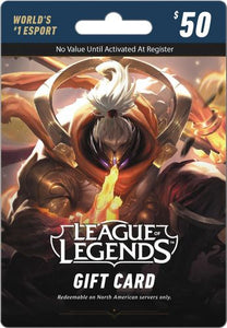 Compatible with League of Legends; unlock heroes and alternate character skins; designed for Windows PC and Mac; $50 value